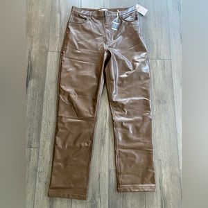 Curve love vegan leather relaxed pants